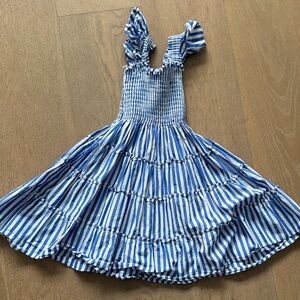 Hill House Sky and White Textured Dress